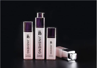 Rozā zelta kosmētikas konteineri