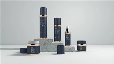 Krāsainas plastmasas kosmētikas burkas